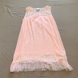 Boho Lacey Coquette pink dress Balletcore